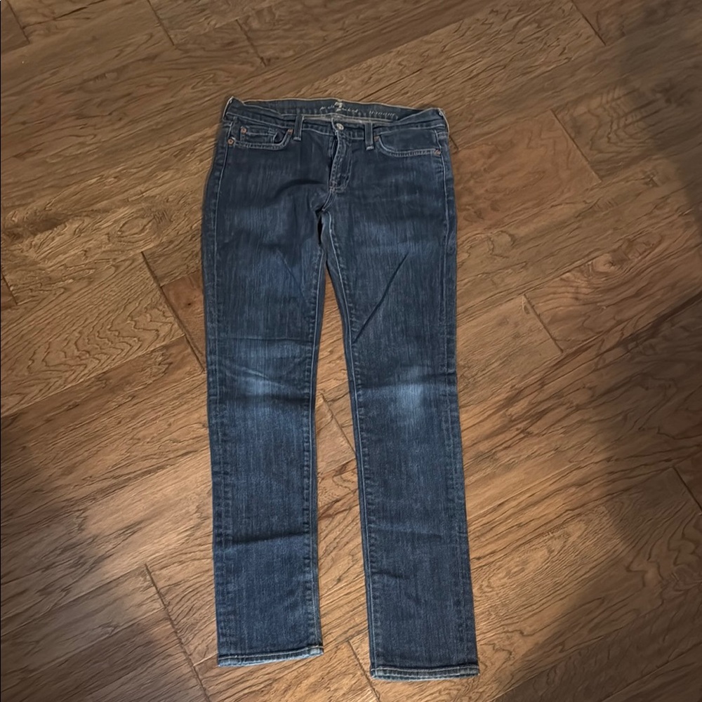 7 For All Mankind Women's Skinny Jeans - Dark Blue